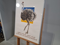 Linoleumsnede/ets, els maasson, struisvogel 53/70, 2002 - afbeelding 3 van  8