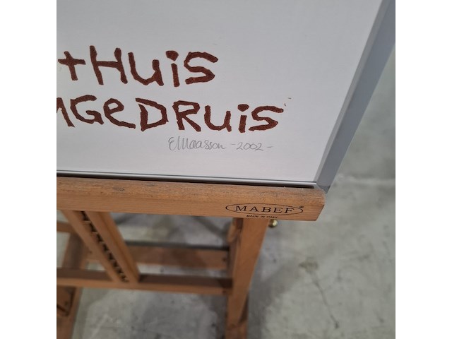 Linoleumsnede/ets, els maasson, struisvogel 53/70, 2002 - afbeelding 4 van  8