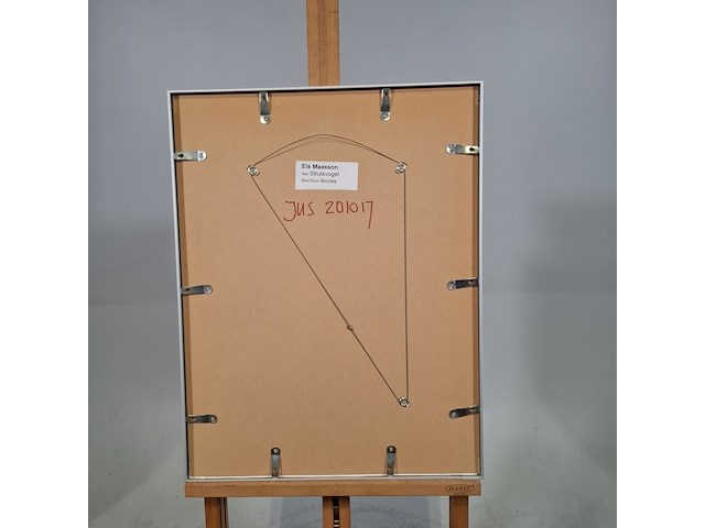 Linoleumsnede/ets, els maasson, struisvogel 53/70, 2002 - afbeelding 7 van  8