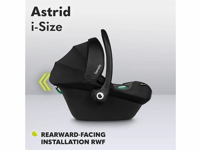 Lionelo astrid isize autostoeltje memory foam hoogteinstelling van de hoofdsteun 7cm zwart - afbeelding 3 van  5
