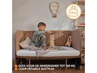 Lionelo thomi plus 5-in-1 kinderbed vanf 0 tot 4 jaar co sleeper verstelbare hoogte wielen beige - afbeelding 3 van  6