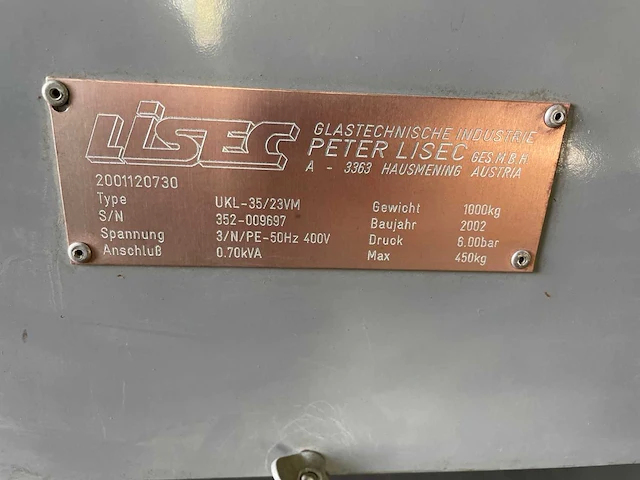 Lisec 1999 psl-35/25v-9 isolatielijn met wasmachine - afbeelding 18 van  32