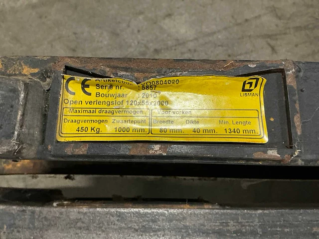 Lisman vo0804020 heftruck verlenglepels - afbeelding 2 van  2