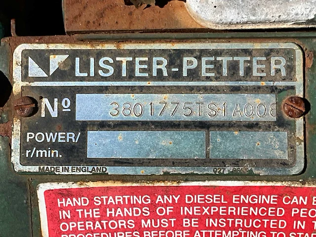 Lister petter stationaire dieselmotor - afbeelding 5 van  5