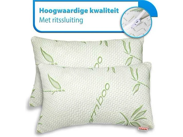 Litalente - bamboo - kussen 2-pack (24x) - afbeelding 2 van  4