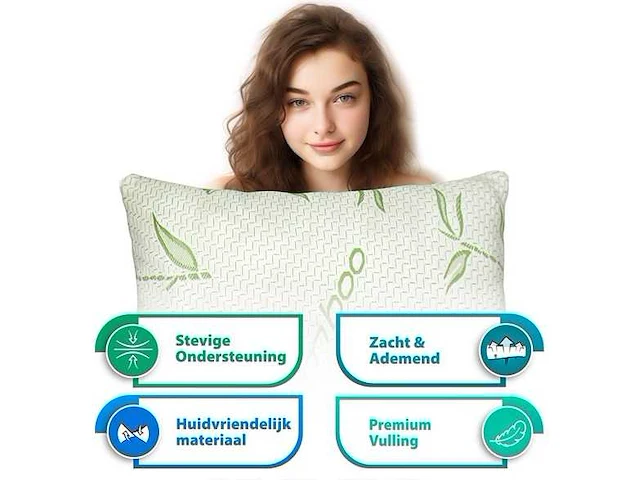 Litalente - bamboo - kussen 2-pack (24x) - afbeelding 3 van  4