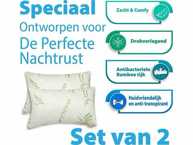 Litalente - bamboo - kussen 2-pack (24x) - afbeelding 4 van  4