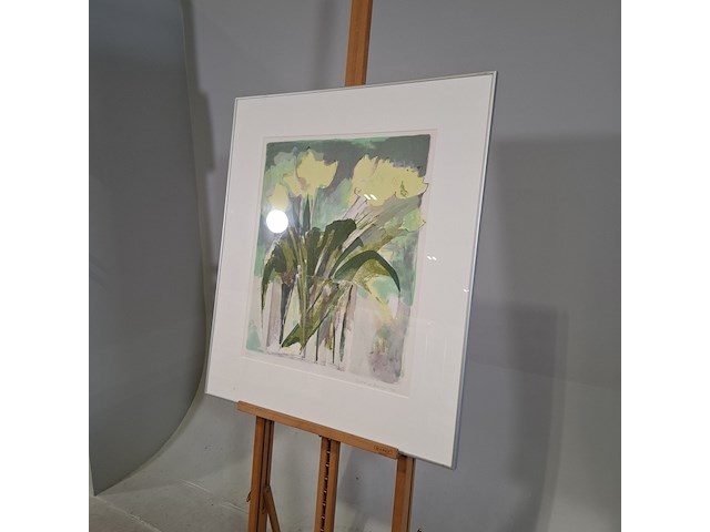 Litho, elisabeth van vreeswijk, vaas met tulpen 4/8, 1999 - afbeelding 3 van  8