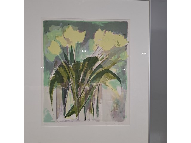 Litho, elisabeth van vreeswijk, vaas met tulpen 4/8, 1999 - afbeelding 4 van  8