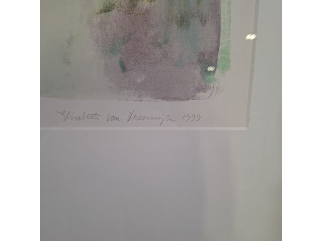 Litho, elisabeth van vreeswijk, vaas met tulpen 4/8, 1999 - afbeelding 5 van  8