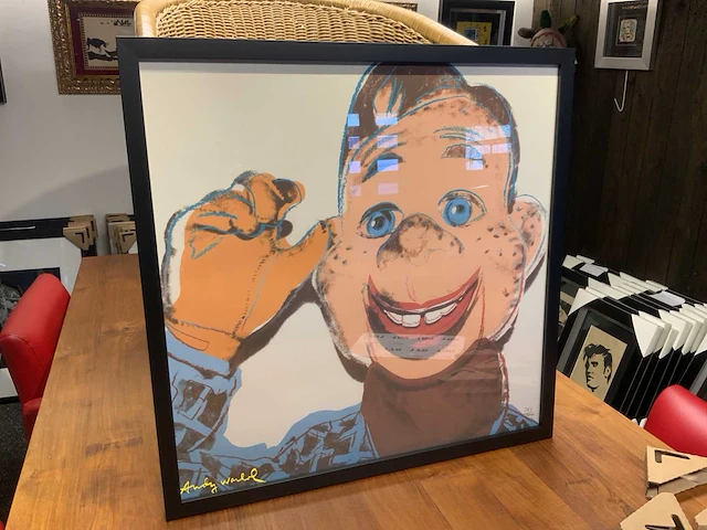 Lithografie andy warhol “howdy doody” - afbeelding 1 van  4