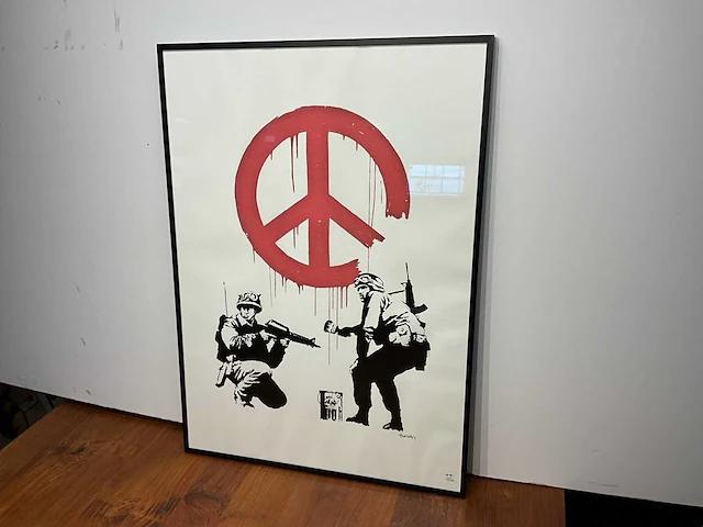 Lithografie banksy ‘oorlog en vrede’ - afbeelding 1 van  5