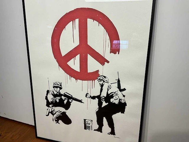 Lithografie banksy ‘oorlog en vrede’ - afbeelding 2 van  5