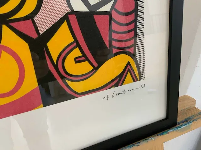 Lithografie roy lichtenstein "woman with flowered hat" - afbeelding 3 van  5
