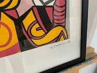 Lithografie roy lichtenstein "woman with flowered hat" - afbeelding 3 van  5