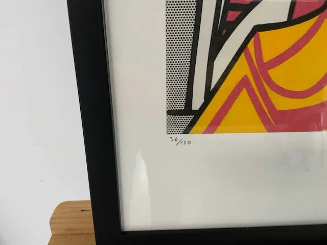 Lithografie roy lichtenstein "woman with flowered hat" - afbeelding 4 van  5