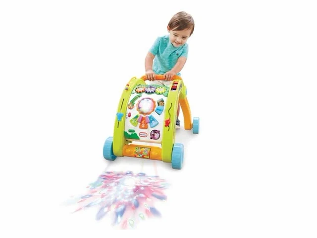 Little tikes 3-in-1 loopwagen meer dan 70 activiteiten liedjes en geluiden groen/oranje/wit - afbeelding 3 van  5