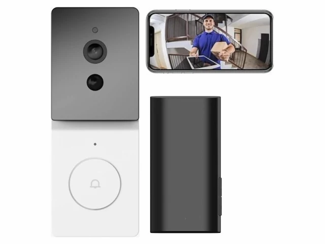 Living needs draadloze hd video deurbel met camera gratis cloudopslagdienst - afbeelding 1 van  2