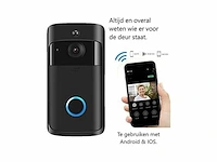 Living needs draadloze video deurbel met camera zwart - afbeelding 2 van  5