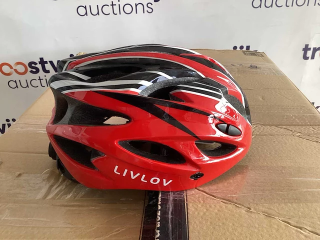 Livlov - rood - fietshelm (48x) - afbeelding 8 van  8