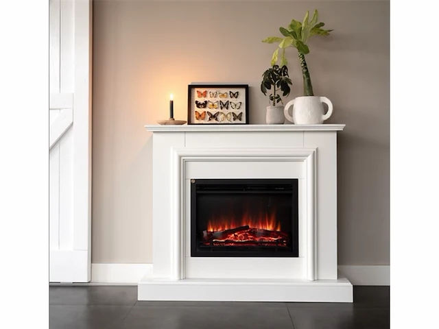 Livn schouwombouw saalbach wit 96 x 116 x 35 cm (hxbxd) - afbeelding 1 van  1