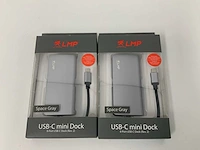 Lmp - 8-port usb-c mini dock 4k (2x) - afbeelding 1 van  2