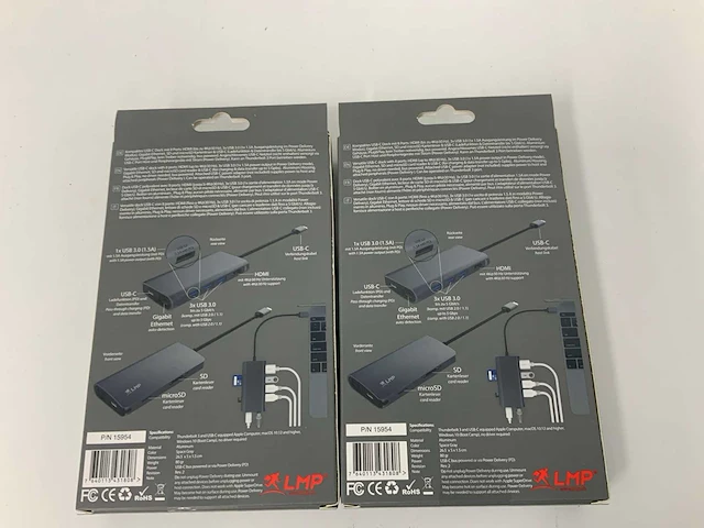 Lmp - 8-port usb-c mini dock 4k (2x) - afbeelding 2 van  2