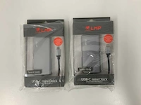 Lmp - 8-port usb-c mini dock space gray (2x) - afbeelding 1 van  2