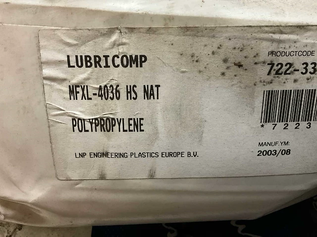 Lnp plastics mfxl-4036 hs naturel partij pp-gf lubricomp - afbeelding 4 van  4