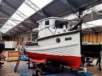 ( locatie dokkumer nieuwe zijlen ) unieke franse vissersboot / -kotter, frans visserboot - afbeelding 10 van  10