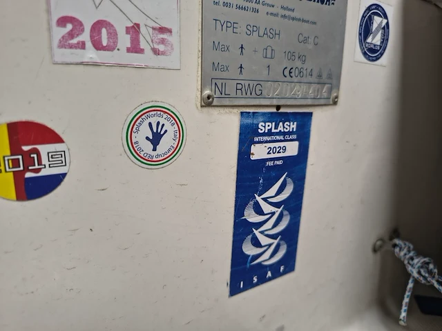 ( locatie sneek ) 2x splash zeilboot inclusief trolleys en wegtrailer, blauw - afbeelding 6 van  22