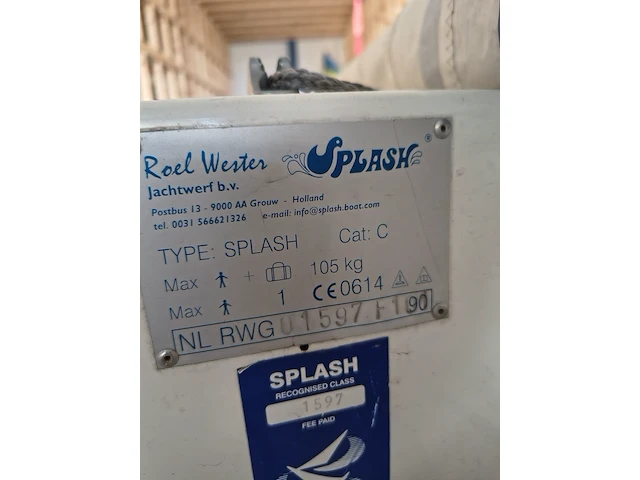 ( locatie sneek ) 2x splash zeilboot inclusief trolleys en wegtrailer, blauw - afbeelding 8 van  22