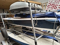 ( locatie sneek ) 2x splash zeilboot inclusief trolleys en wegtrailer, blauw - afbeelding 11 van  22
