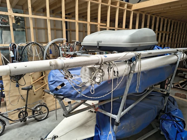 ( locatie sneek ) 2x splash zeilboot inclusief trolleys en wegtrailer, blauw - afbeelding 14 van  22