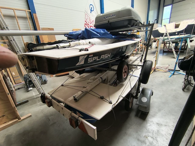 ( locatie sneek ) 2x splash zeilboot inclusief trolleys en wegtrailer, blauw - afbeelding 22 van  22