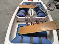 ( locatie sneek ) open zeilboot , westrijdoptimist , ned 2963, wit - afbeelding 8 van  10