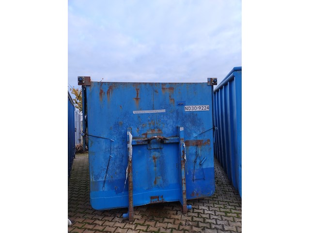 (locatie soest) ca. 30 m³ container afdeknet - afzetcontainer haakarm , ktk, nd30-9224, blauw - afbeelding 1 van  20