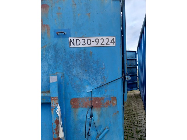 (locatie soest) ca. 30 m³ container afdeknet - afzetcontainer haakarm , ktk, nd30-9224, blauw - afbeelding 12 van  20