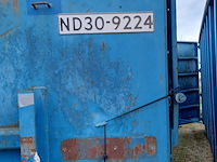 (locatie soest) ca. 30 m³ container afdeknet - afzetcontainer haakarm , ktk, nd30-9224, blauw - afbeelding 12 van  20