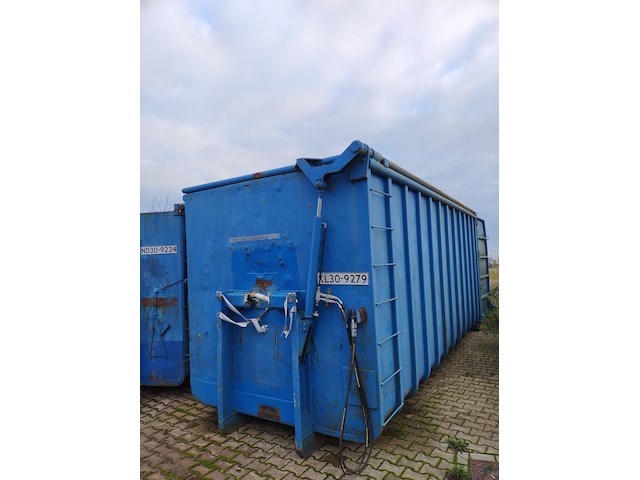 (locatie soest) ca. 30 m³ deksel container - afzetcontainer haakarm hydraulisch, kl30-9279, blauw - afbeelding 1 van  21