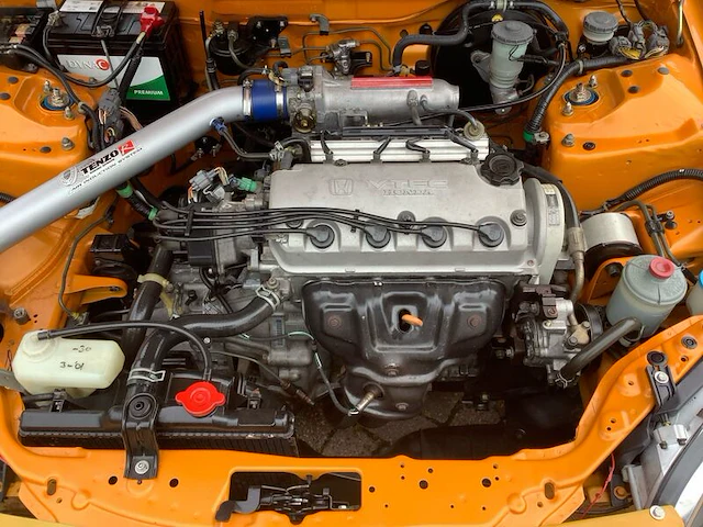 (locatie utrecht) personenauto, honda, "tokyo drift" 1.6 crx esi del sol vtec r-type cabrio custom, oranje, 1994 - afbeelding 5 van  21