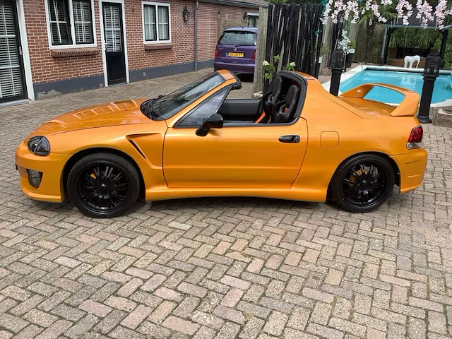 (locatie utrecht) personenauto, honda, "tokyo drift" 1.6 crx esi del sol vtec r-type cabrio custom, oranje, 1994 - afbeelding 12 van  21