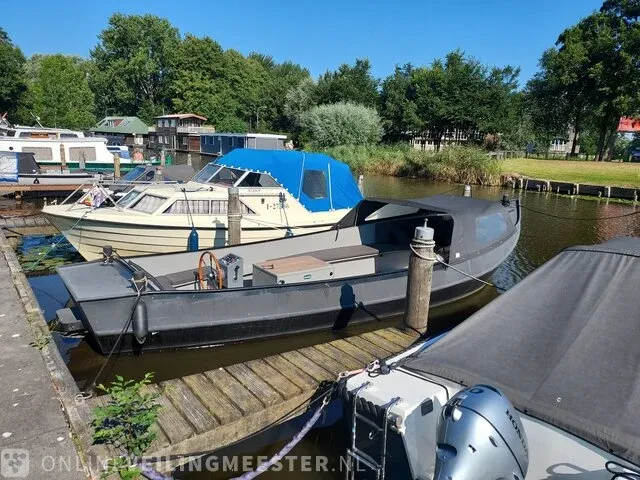 (locatie winsum, groningen) sloep met stallingstrailer, zwart - afbeelding 2 van  9