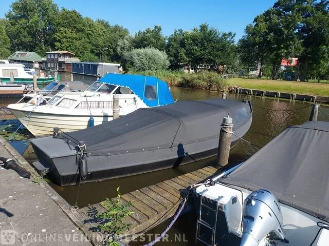 (locatie winsum, groningen) sloep met stallingstrailer, zwart - afbeelding 4 van  9