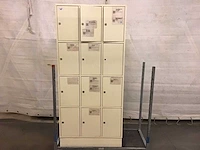 Lockerkast crème 12 deurs - afbeelding 1 van  3