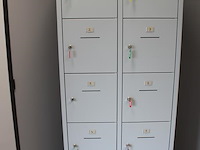 Lockerkast met 10 lockers. afmeting 80 x 45 x 191 cm. - afbeelding 2 van  3