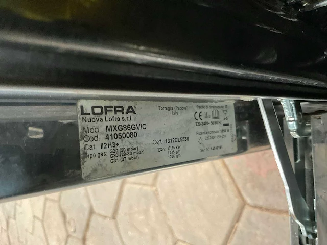 Lofra mxg86gv/c fornuis (2x) - afbeelding 3 van  12