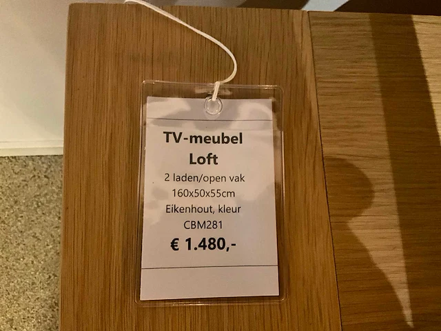 Loft eiken tv meubel - afbeelding 6 van  6