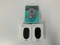 Logitech - b100 wired mouse & m590 multi-device silent (3x) - afbeelding 1 van  2