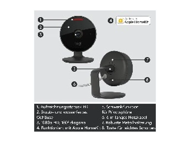 Logitech circle view rond ip-beveiligingscamera - afbeelding 3 van  5